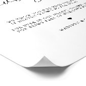 Sage Green Bow In Loving Memory Wedding Sign Poster (Hoek)