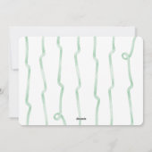 Sage Green Bow Ribbon Lijst Vrolijke Kerstfoto Feestdagenkaart (Achterkant)