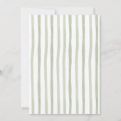 Sage Green Bow Ribbon Ovaal Lijst Doop Neutraal Kaart (Achterkant)