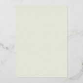 Sage Green Bow Silver Crest doop Folie Uitnodiging (Achterkant)