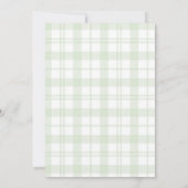 Sage Green Bow verjaardagsuitnodiging Bedankkaart (Achterkant)