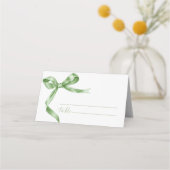 Sage Green Bow Wedding Plaatskaartje (Voorkant)