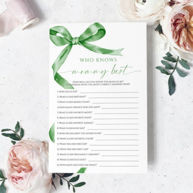 Sage Green Bow Wie kent Mama Beste Spel (Creator heeft geüpload)