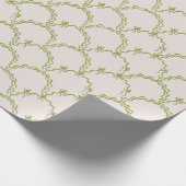 Sage Green Bow Wrapping Paper Cadeaupapier (Hoek)