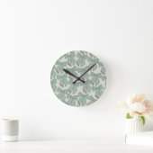Sage Green Bows Ronde Klok (Huis)