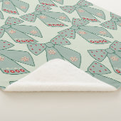Sage Green Bows Sherpa Deken (3/4)