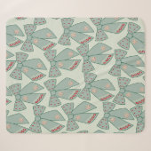 Sage Green Bows Sherpa Deken (Voorkant (horizontaal))