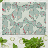 Sage Green Bows Theedoek (Gevouwen)