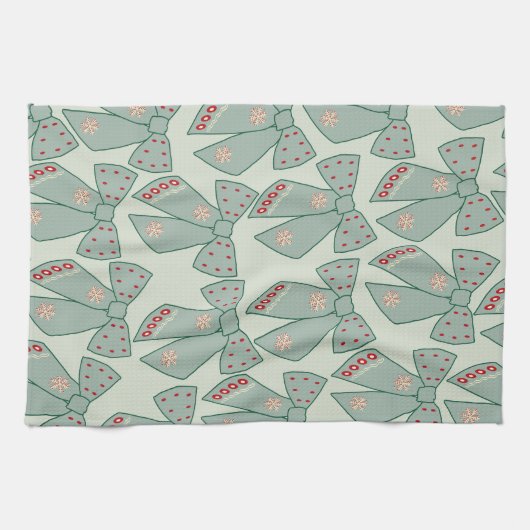 Sage Green Bows Theedoek (Horizontaal)