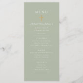 Sage Green Boy First Communion Menu (Voorkant)