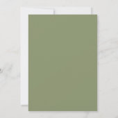 Sage Green Bridal Brunch Bubble Simple Invitation Kaart (Achterkant)