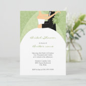 Sage Green Bridal Shower-uitnodigingen Kaart (Staand voorkant)