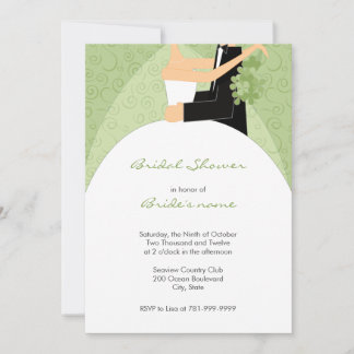 Sage Green Bridal Shower-uitnodigingen Kaart