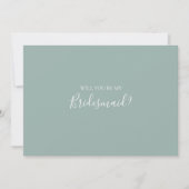 Sage Green Bridesmaid proposal Kaart (Voorkant)