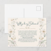 Sage Green Bridesmaid proposal Kaart (Voorkant / Achterkant)