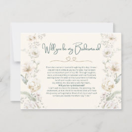 Sage Green Bridesmaid proposal Kaart