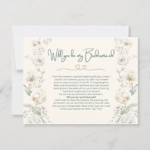 Sage Green Bridesmaid proposal Kaart