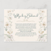 Sage Green Bridesmaid proposal Kaart (Voorkant)