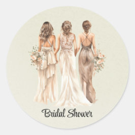 Sage Green Bridesmaids Vrijgezellenfeest Ronde Sticker