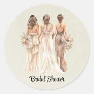 Sage Green Bridesmaids Vrijgezellenfeest Ronde Sticker