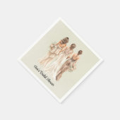 Sage Green Bridesmaids Vrijgezellenfeest Servet (Hoek)