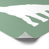 Sage Green Brontosaurus Dinosaur Nursery Wall Art  Poster (Hoek)