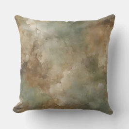 Sage Green Brown Earth Tone Abstract Kussen