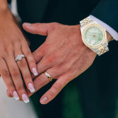 Sage Green Bruidegom Klassiek | Gepersonaliseerd H Horloge