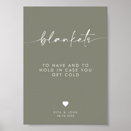 Sage Green bruiloft te hebben en te houden Drink t Poster (Voorkant)