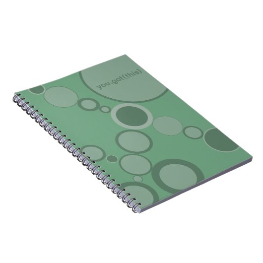 Sage Green Bubbles Je hebt dit! Notitieboek (Rechterzijde)