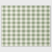 Sage Green Buffalo Check Plakkaatcadeau Cadeaupapier (Vlak)