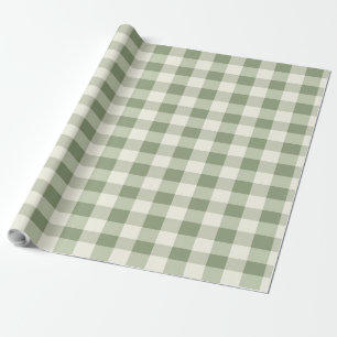 Sage Green Buffalo Check Plakkaatcadeau Cadeaupapier