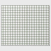 Sage Green Buffalo Plaid Gingham gecontroleerd lan Cadeaupapier (Vlak)