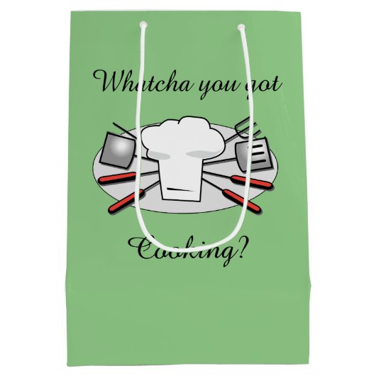 Sage Green Bunnie cook Lunch Medium Cadeauzakje (Achterkant)