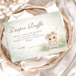 Sage Green Bunny Floral Diapper Raffle Informatiekaartje<br><div class="desc">A soft and elegant baby shower design featuring an adorable bunny surrounded by delicate sage green florals and airy botanical greenery. Gentle watercolor textures, small butterflies, and neutral floral details create a calm woodland nursery aesthetic with a refined storybook feel. The natural sage palette gives the design a timeless, gender-neutral...</div>