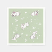 Sage Green Bunny Papieren servetten (Voorkant)