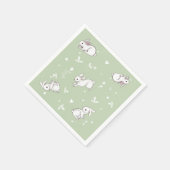 Sage Green Bunny Papieren servetten (Hoek)