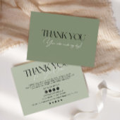 Sage Green Business bedankkaart