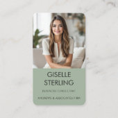 Sage Green Business Consultant Photo Visitekaartje (Voorkant)