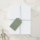 Sage Green Cadeaulabel (Met Touw)
