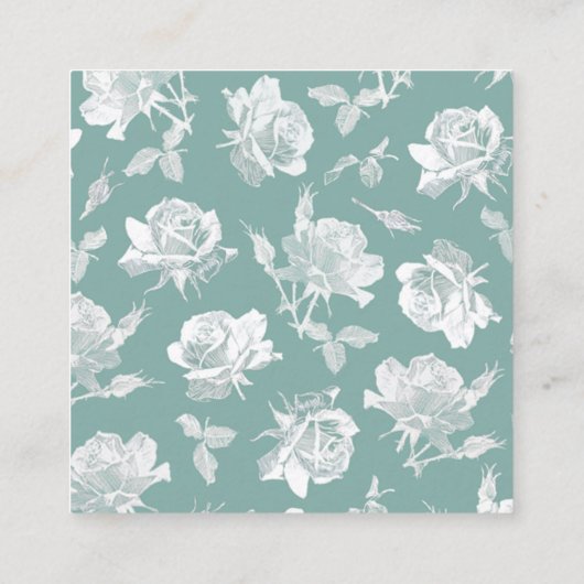 Sage Green Calligraphy QR Code Wedding Informatiekaartje (Achterkant)