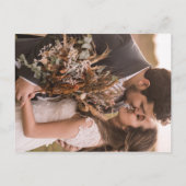 Sage Green Calligraphy Virtual Wedding Uitnodiging Briefkaart (Achterkant)