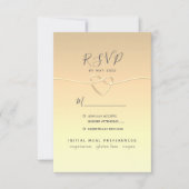 Sage Green Calligraphy Wedding RSVP Card (Voorkant)