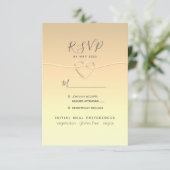 Sage Green Calligraphy Wedding RSVP Card (Staand voorkant)