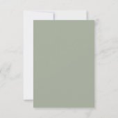 Sage Green Calligraphy Wedding RSVP Card (Achterkant)