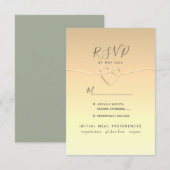 Sage Green Calligraphy Wedding RSVP Card (Voorkant / Achterkant)