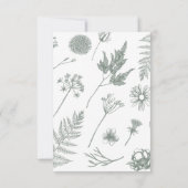 Sage Green Calligraphy Wedding RSVP Card Bedankkaart (Achterkant)