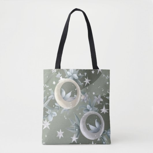 Sage Green Celestial Moon (2) Tote Bag (Voorkant)