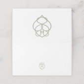 Sage Green Celtic Irish Swan Love Knot Wedding Plaatskaartje (Buitenkant ongevouwen)