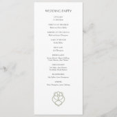 Sage Green Celtic Irish Swan Love Knot Wedding Programmakaart (Achterkant)